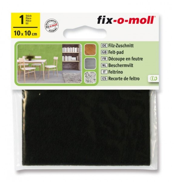 Fix-O-Moll Beschermvilt 10x10cm Bruin Fix-O-Moll Beschermvilt 10x10cm Bruin