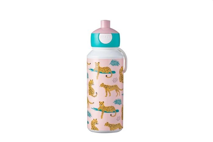 Mepal drinkfles pop-up leopard 400ml Mepal drinkfles pop-up leopard 400ml