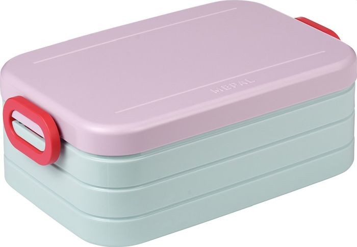 Mepal limited edition bento lunchbox tab midi - strawberry vibe Mepal limited edition bento lunchbox tab midi - strawberry vibe
