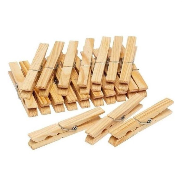 Bursrenmann Wasknijpers Hout 7cm 50 Stuks