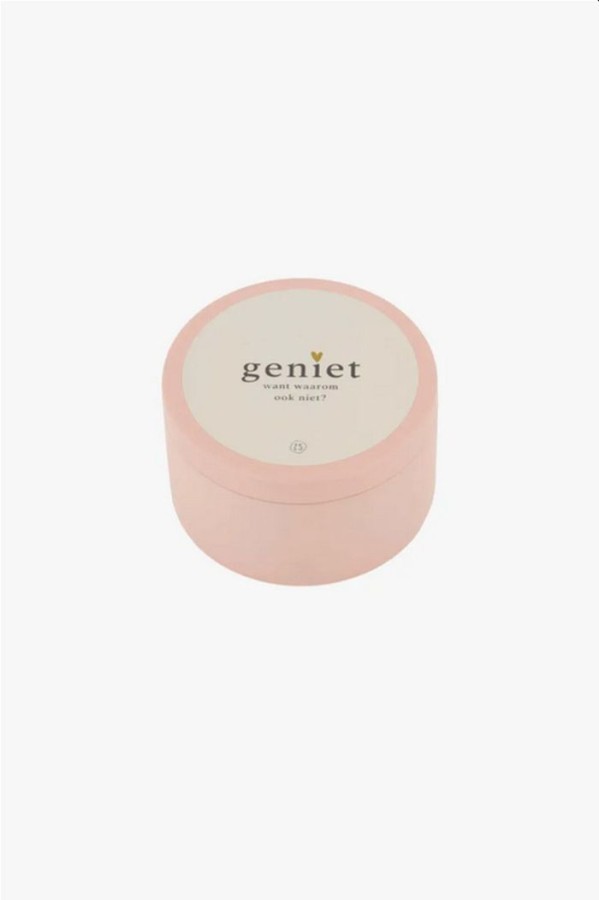 Zusss Tinnen Geurkaars Geniet Terra Roze