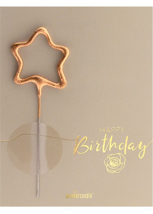 Sterretje Happy Birthday Mini Wondercard Sand Sterretje Happy Birthday Mini Wondercard Sand