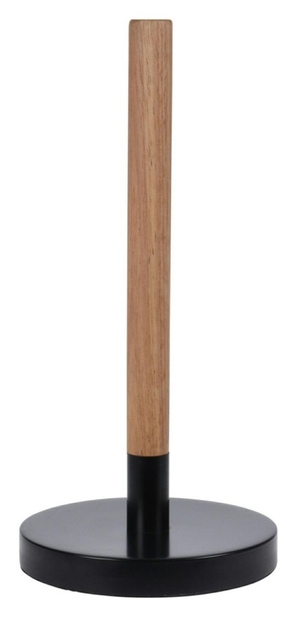 Keukenrolhouder Rvs Hout