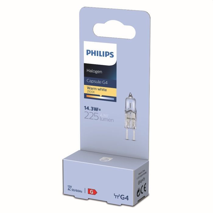 Philips Halogeenlamp G4 20W 225LM Capsule Philips Halogeenlamp G4 20W 225LM Capsule