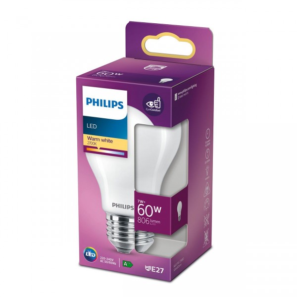 Philips LED lamp A60 60W E27 Philips LED lamp A60 60W E27