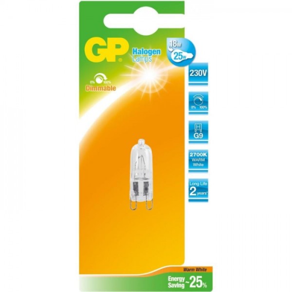 GP halogeen capsule 18W G9 GP halogeen capsule 18W G9