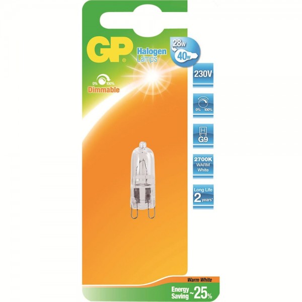 GP Halogeen Capsule ES 28W G9 GP Halogeen Capsule ES 28W G9