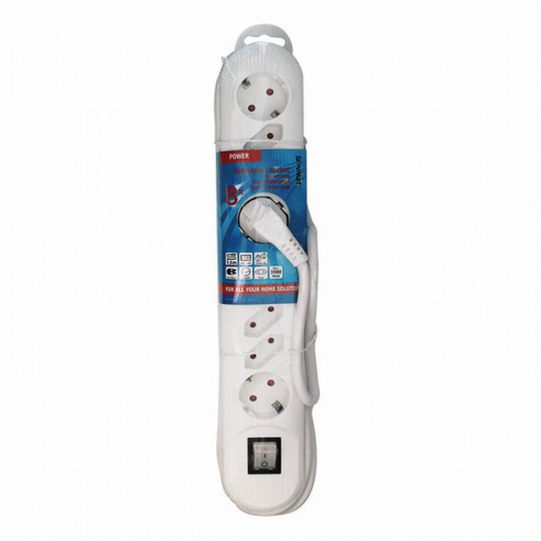 Scanpart stekkerdoos - 4+4 Met Schakelaar