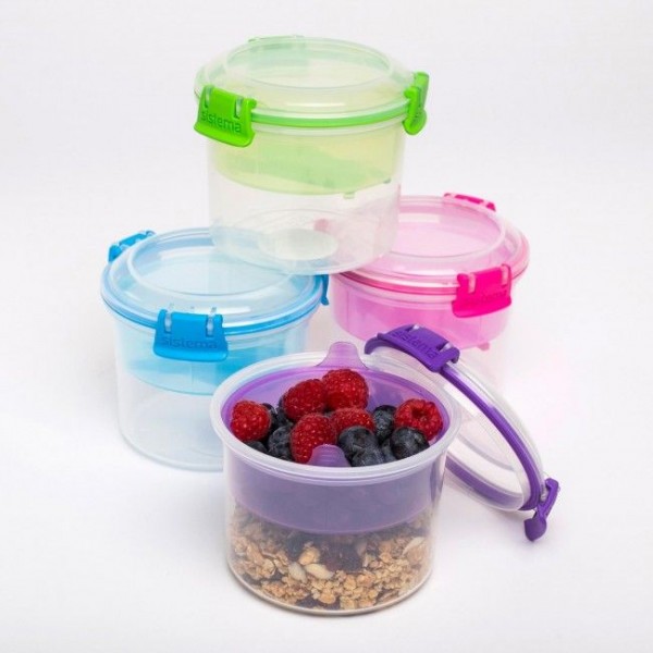 Sistema ontbijtkom met onderverdeling To Go 530ml Sistema ontbijtkom met onderverdeling To Go 530ml