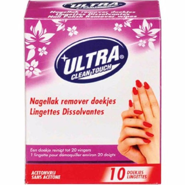 Nagellakremoverdoekjes 10 stuks