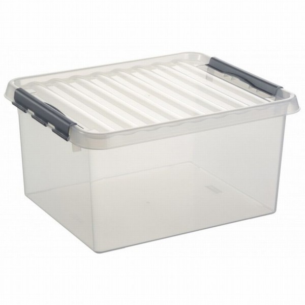 Sunware opbergbox Q-Line transparant 36 liter met deksel Sunware opbergbox Q-Line transparant 36 liter met deksel