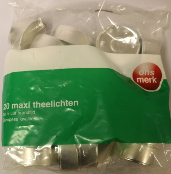 Theelicht maxi 20 stuks Ons Merk