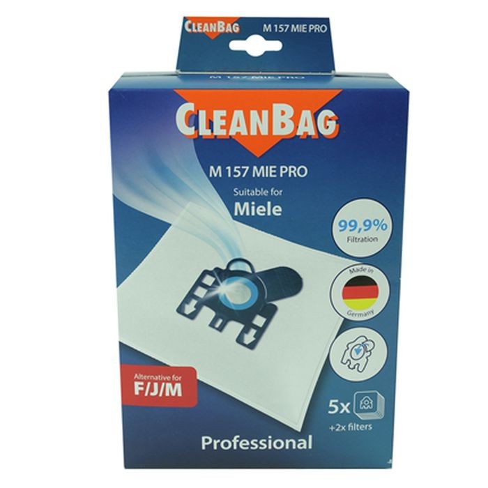 Cleanbag stofzuigerzakken M157 Miele Pro 5 Stuks Cleanbag stofzuigerzakken M157 Miele Pro 5 Stuks