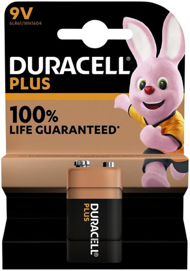 Duracell plus 100% 9v 6lr61