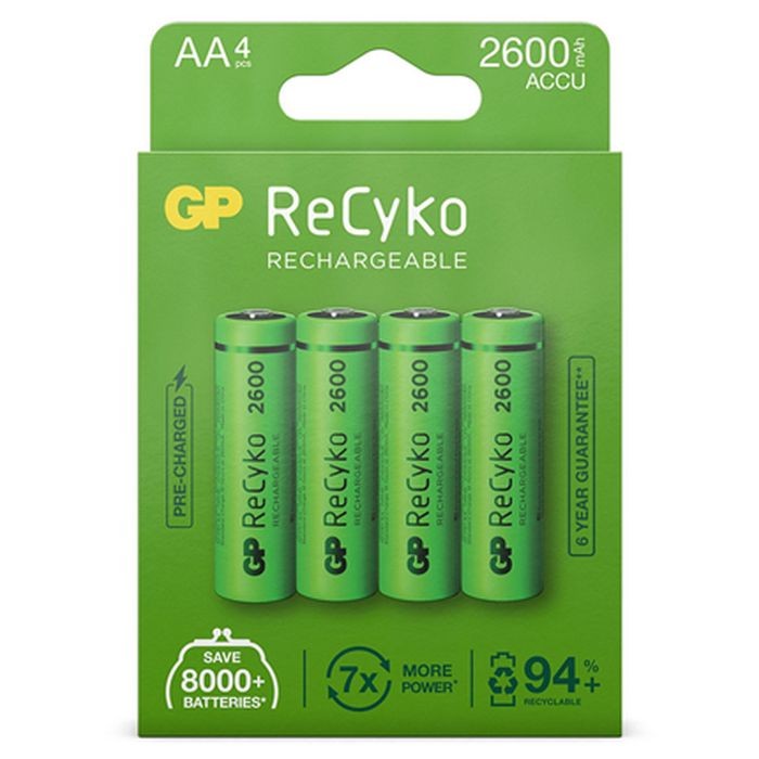 Gp oplaadbare batterij aa a4stuks 2600mah Gp oplaadbare batterij aa a4stuks 2600mah