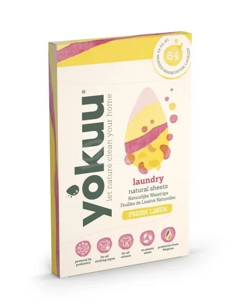 Yokuu Wasstrips - Wasmiddeldoekjes - Fresh Linen - 64 Stuks