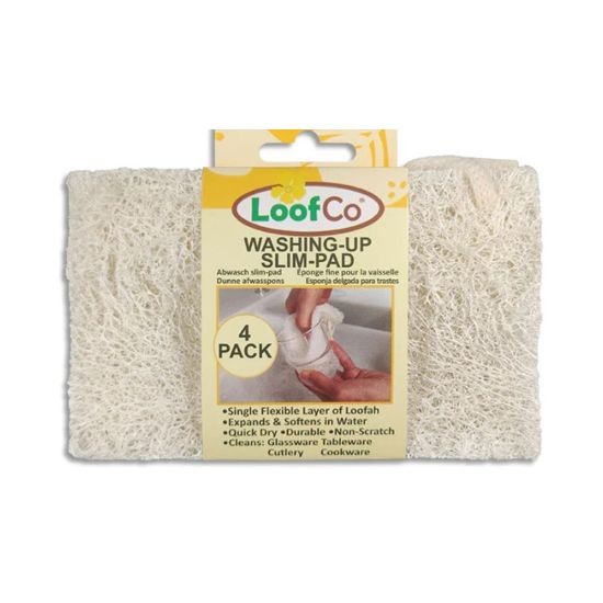 Schoonmaaksponsjes Loofah - Dun - 4 Stuks