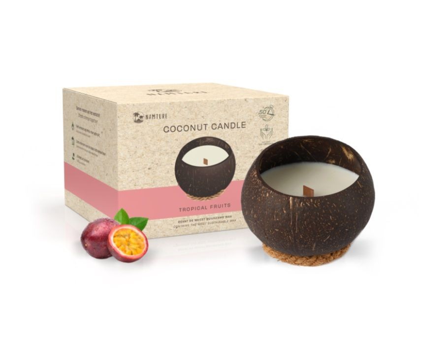 Kokosnoot Kaars - Tropical Fruit - 180g
