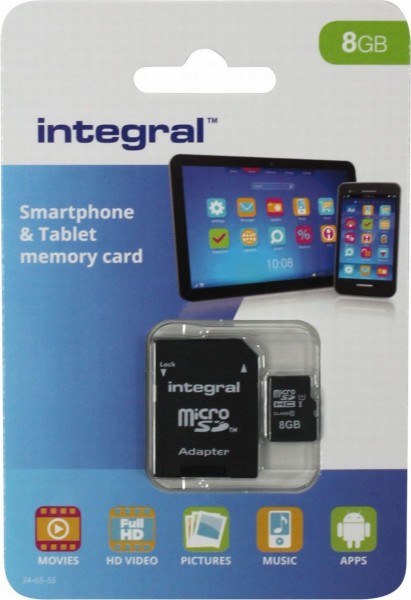 Integral micro SD-kaart 8GB Integral micro SD-kaart 8GB