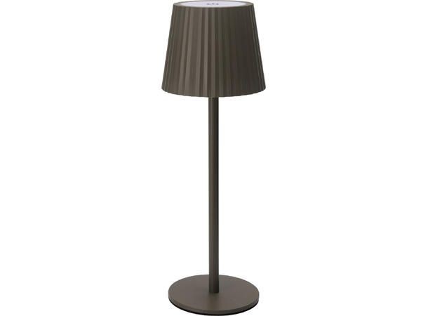 Tafellamp oplaadbaar 9x27cm Taupe