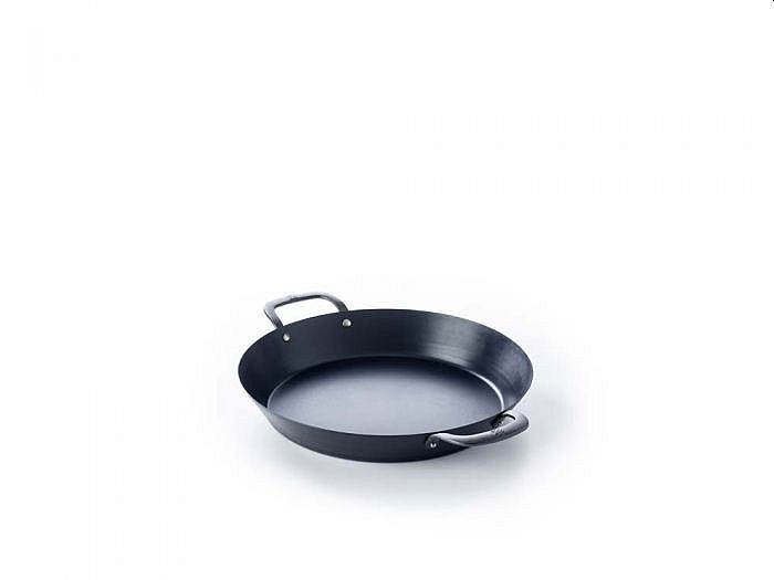 Bk black steel paella pan 38cm