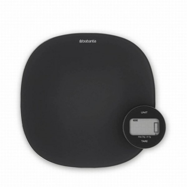 Brabantia Tasty+ keukenweegschaal met dynamo dark grey Brabantia Tasty+ keukenweegschaal met dynamo dark grey