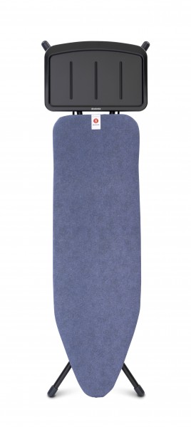 Brabantia strijkplank B 124x38cm met strijkijzerhouder denim blue