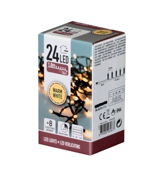 LEDverlichting 24 warm wit op batterij LEDverlichting 24 warm wit op batterij