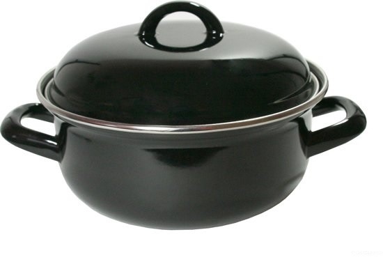 Braadpan 20cm emaille zwart Braadpan 20cm emaille zwart