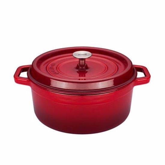 Sola braadpan rood met deksel 20cm gietijzer Sola braadpan rood met deksel 20cm gietijzer