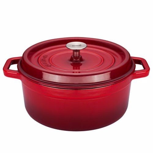 Sola Braadpan 28cm rood met deksel Sola Braadpan 28cm rood met deksel