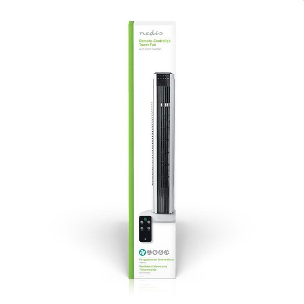 Nedis torenventilator met afstandsbediening, drie snelheden en timer Nedis torenventilator met afstandsbediening, drie snelheden en timer