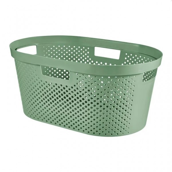 Curver infinity wasmand dots 40 liter groen Curver infinity wasmand dots 40 liter groen