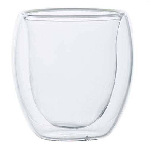 Borosilicate dubbelwandig koffieglas 80ml 2-pack