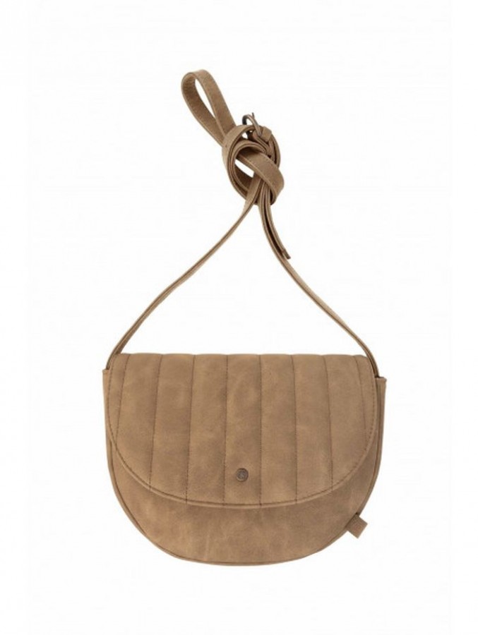 Zusss Halfronde schoudertas taupe