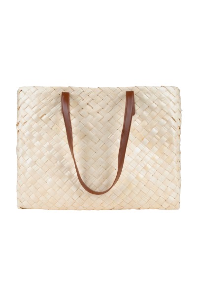 Zusss hippe shopper gevlochten palmblad Zusss hippe shopper gevlochten palmblad