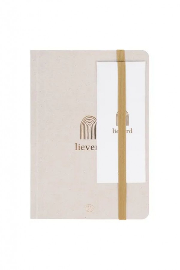 Zusss Schriftje met boekenlegger lieverd grijskarton