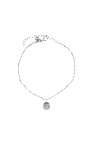 Zusss Enkelbandje met bedel koester wat je hebt zilver Zusss Enkelbandje met bedel koester wat je hebt zilver