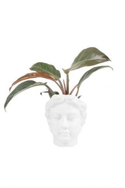 Zusss bloempot hoofd vrouw keramiek wit Zusss bloempot hoofd vrouw keramiek wit
