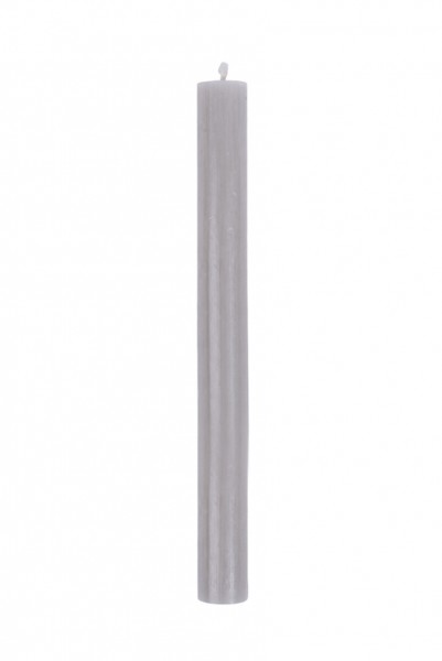Zusss rustieke kaars 20cm lichtgrijs