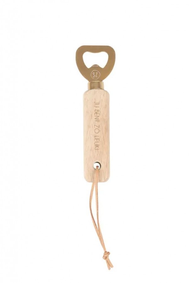Zusss flesopener jij bent zo leuk hout