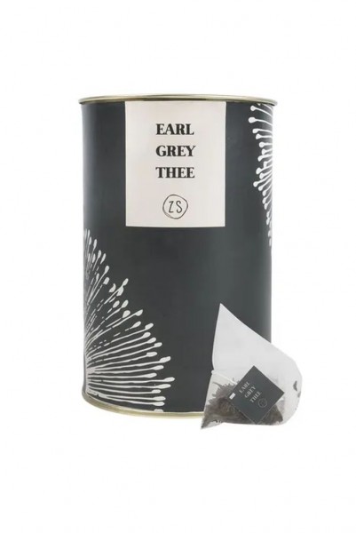 Zusss Thee in luxe koker earl grey grafietgrijs 9x13,5cm Zusss Thee in luxe koker earl grey grafietgrijs 9x13,5cm