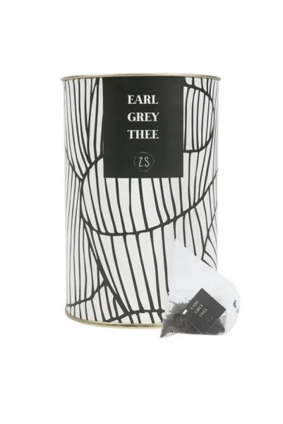 Zusss Thee in luxe koker earl grey wit 9x13,5cm