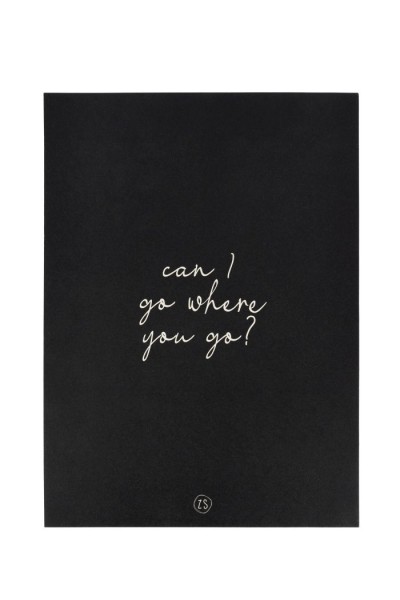 Zusss A4 poster can i go zwart Zusss A4 poster can i go zwart