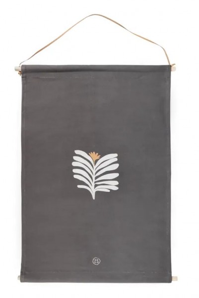 Zusss wandkleed blad 65x89cm grafietgrijs Zusss wandkleed blad 65x89cm grafietgrijs
