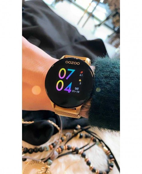 Smartwatch goud goud bandje q00121 Smartwatch goud goud bandje q00121