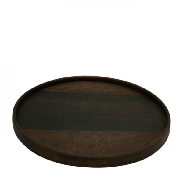 Vtwonen Plate mango wood small black 30x2.5cm