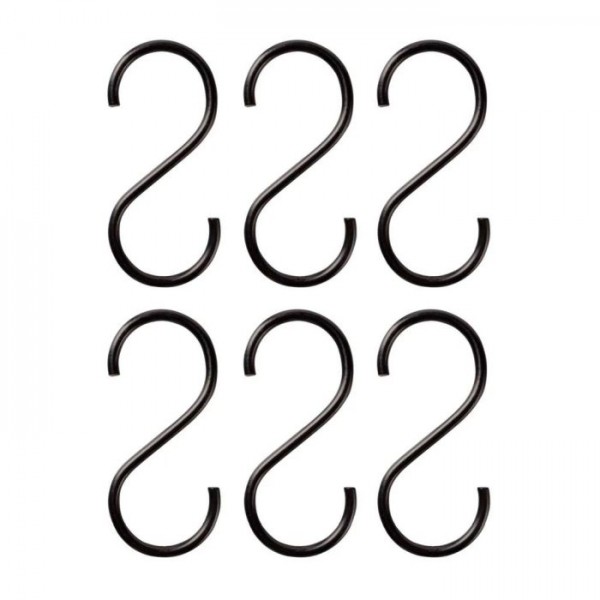 Vtwonen Set hooks black large 20x10cm Vtwonen Set hooks black large 20x10cm