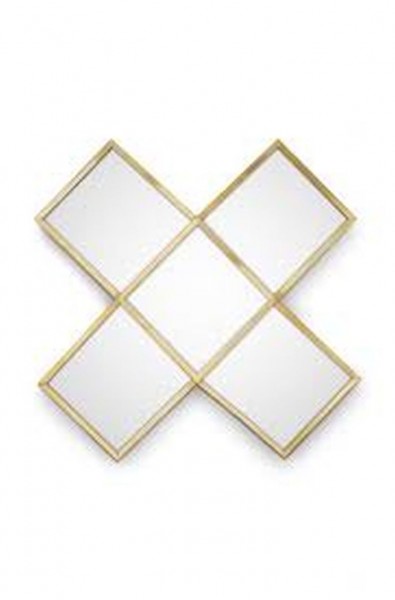 Vtwonen Mirror cross gold 45cm Vtwonen Mirror cross gold 45cm