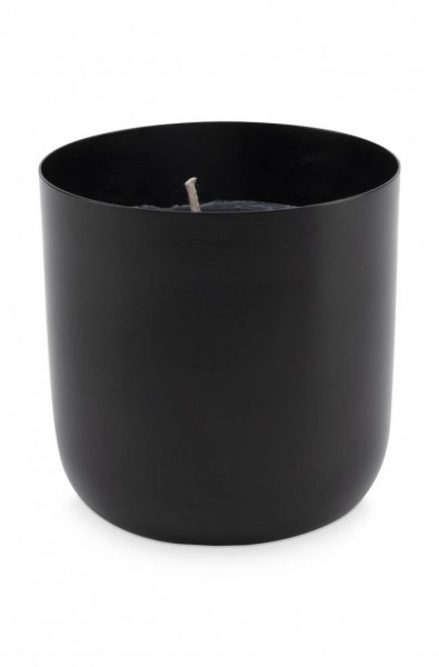 Vtwonen Cup with candle metal black 9x9cm